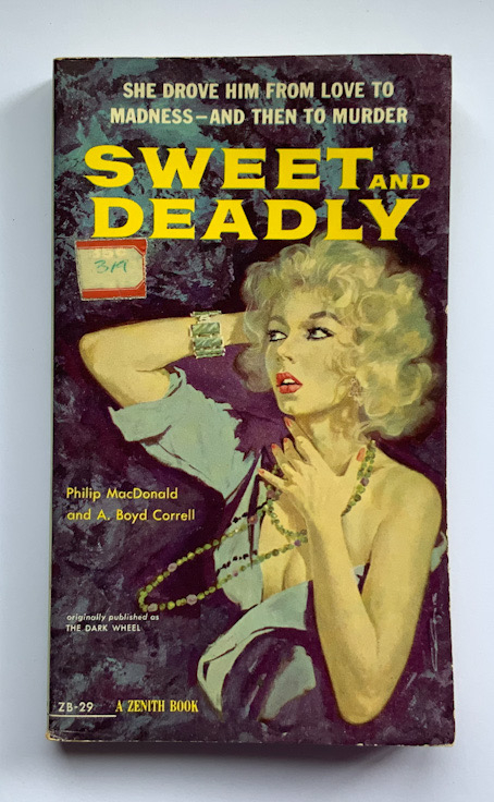 SWEET AND DEADLY United States crime pulp fiction book 1959